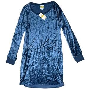 C&C California crushed velvet long sleeve tunic dress S